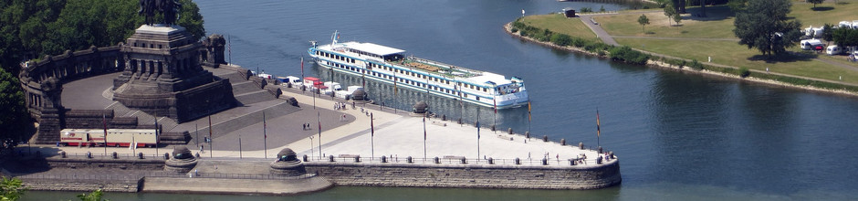 Koblenz | Deutsches Eck mit Mosel und Rhein